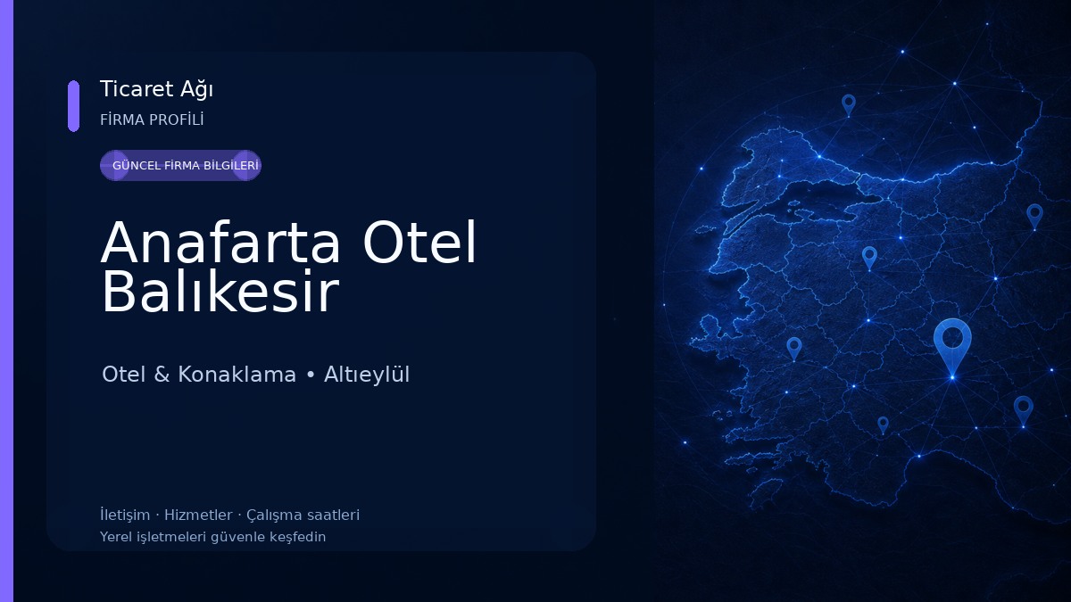 Anafarta Otel Balıkesir Otel & Konaklama