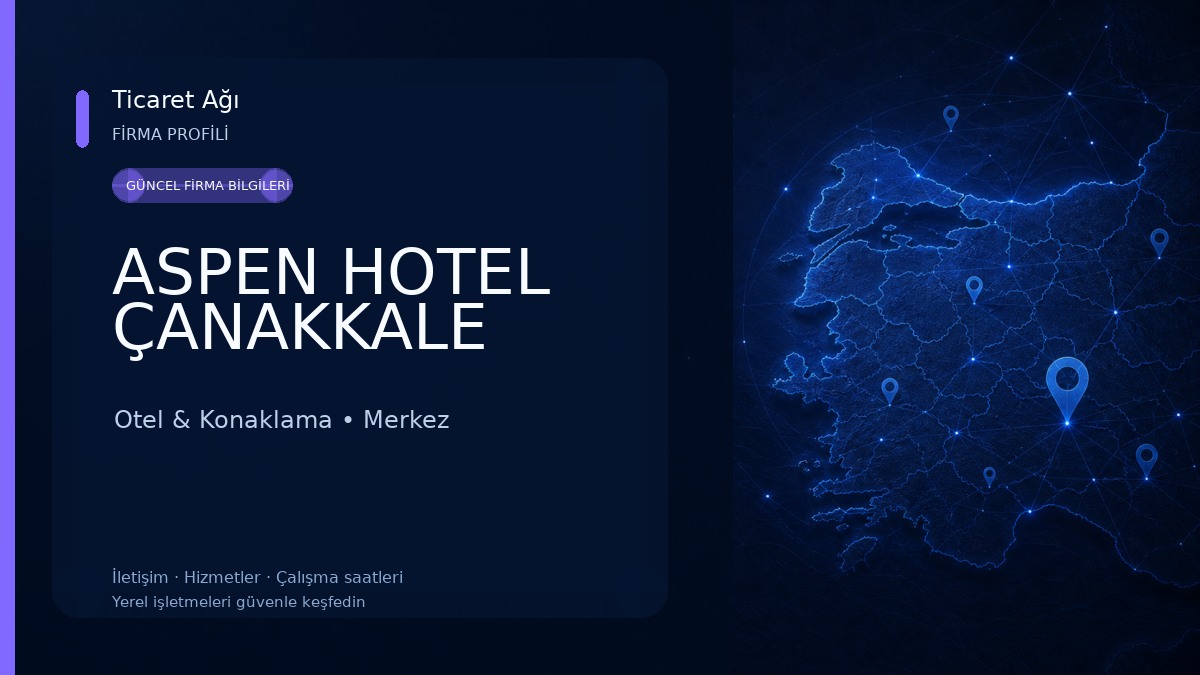 ASPEN HOTEL ÇANAKKALE Otel & Konaklama