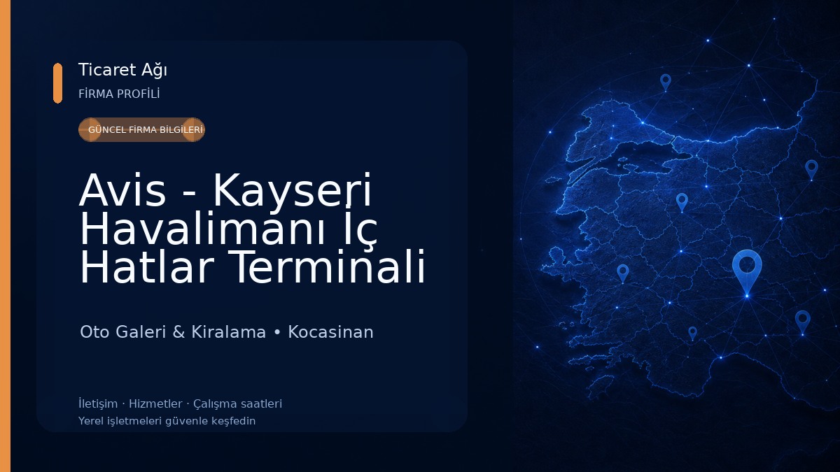 Avis - Kayseri Havalimanı İç Hatlar Terminali Oto Galeri & Kiralama