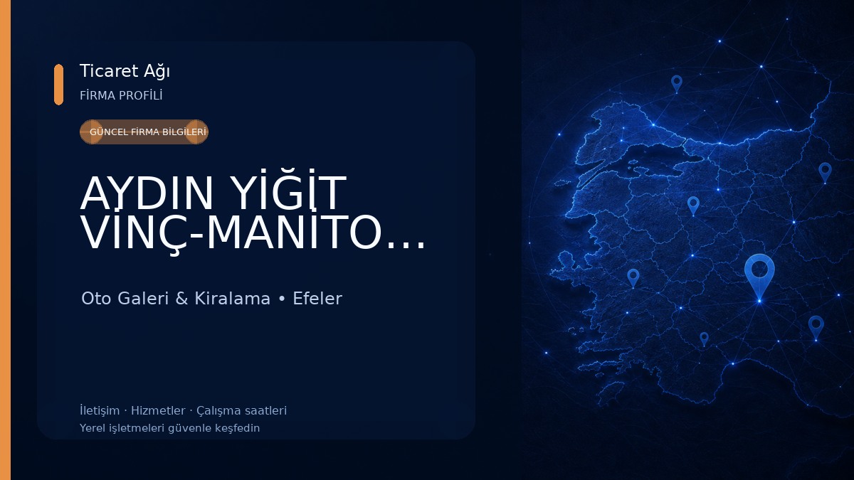 AYDIN YİĞİT VİNÇ-MANİTOU-FORKLİFT-PLATFORM Oto Galeri & Kiralama
