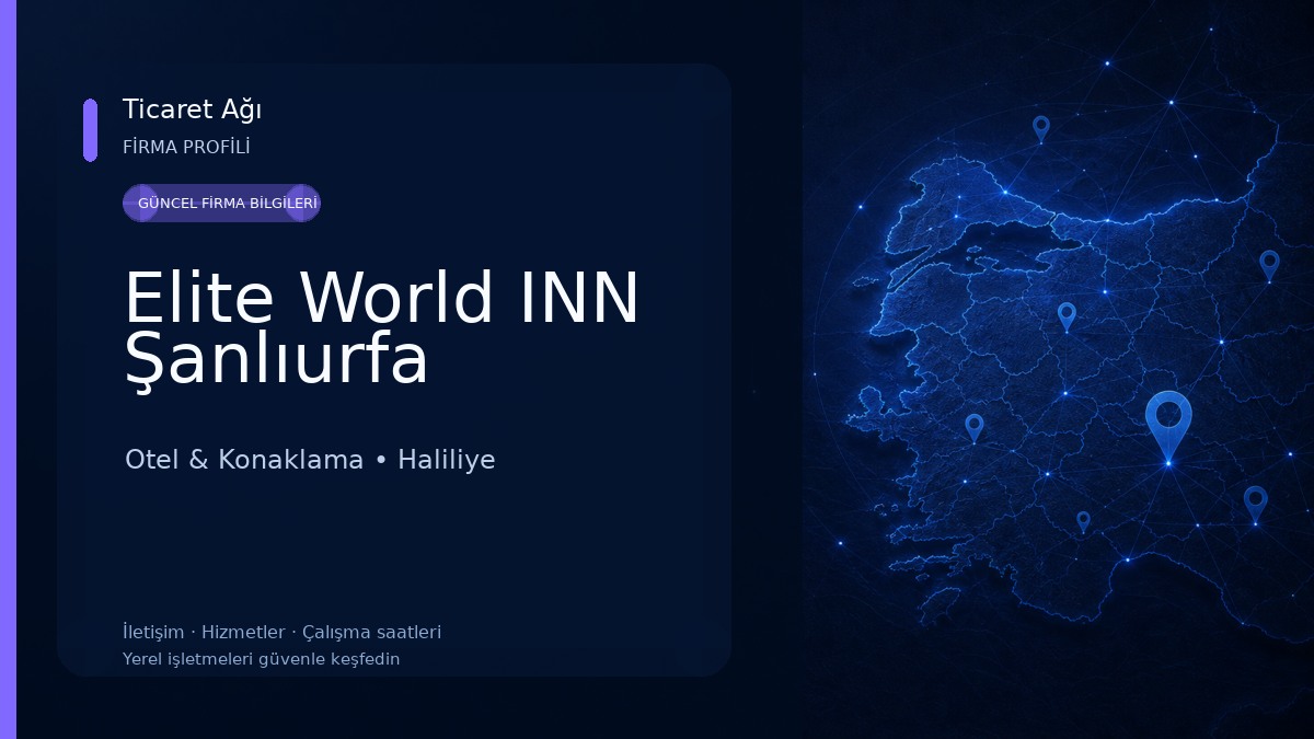 Elite World INN Şanlıurfa Otel & Konaklama