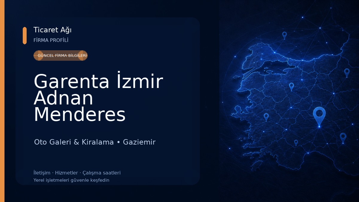 Garenta İzmir Adnan Menderes Havalimanı Araç Kiralama Oto Galeri & Kiralama