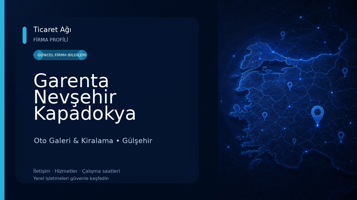 Garenta Nevşehir Kapadokya Havalimanı Araç Kiralama Oto Galeri & Kiralama