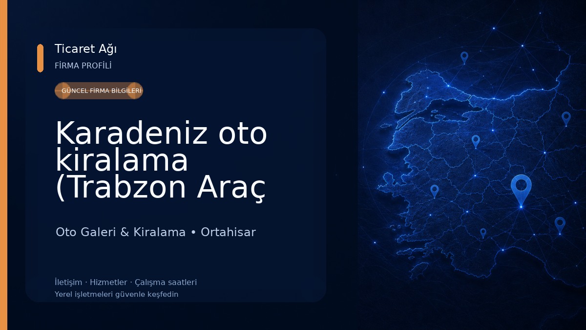 Karadeniz oto kiralama (Trabzon Araç Kiralama) Oto Galeri & Kiralama