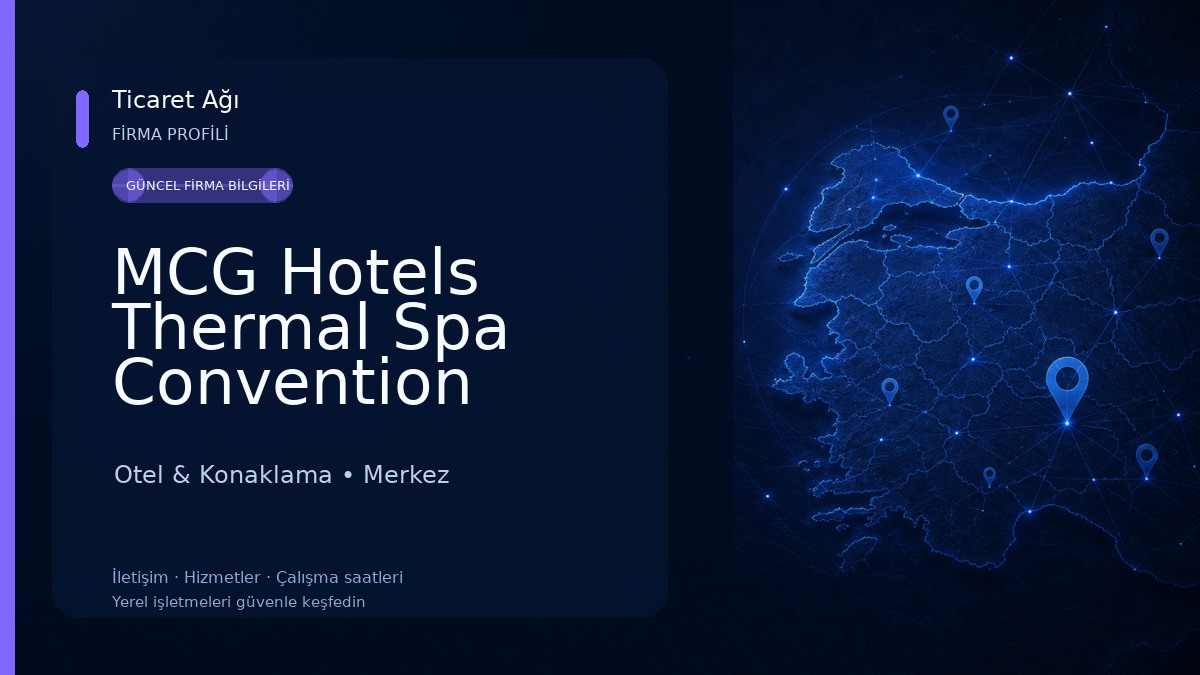MCG Hotels Thermal Spa Convention Center Afyon