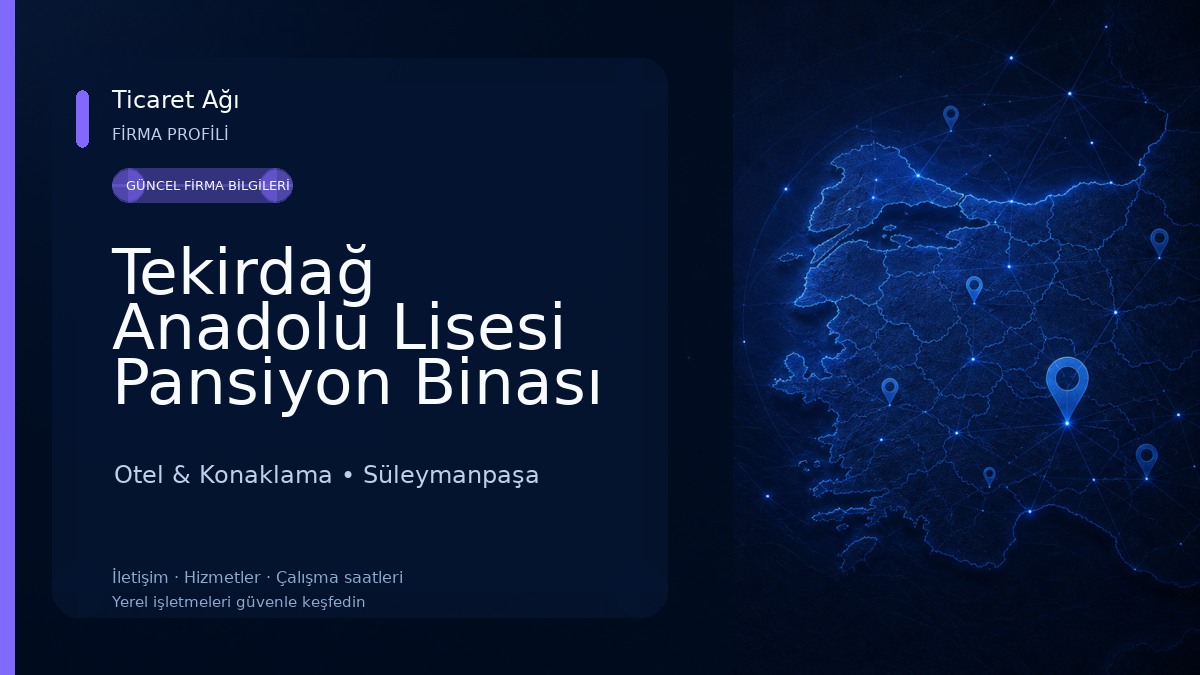 Tekirdağ Anadolu Lisesi Pansiyon Binası
