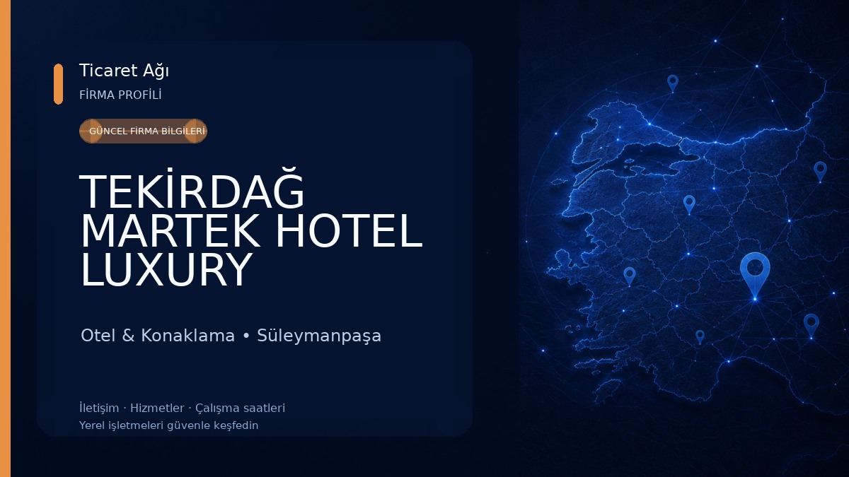 TEKİRDAĞ MARTEK HOTEL LUXURY KONAKLAMA Otel & Konaklama