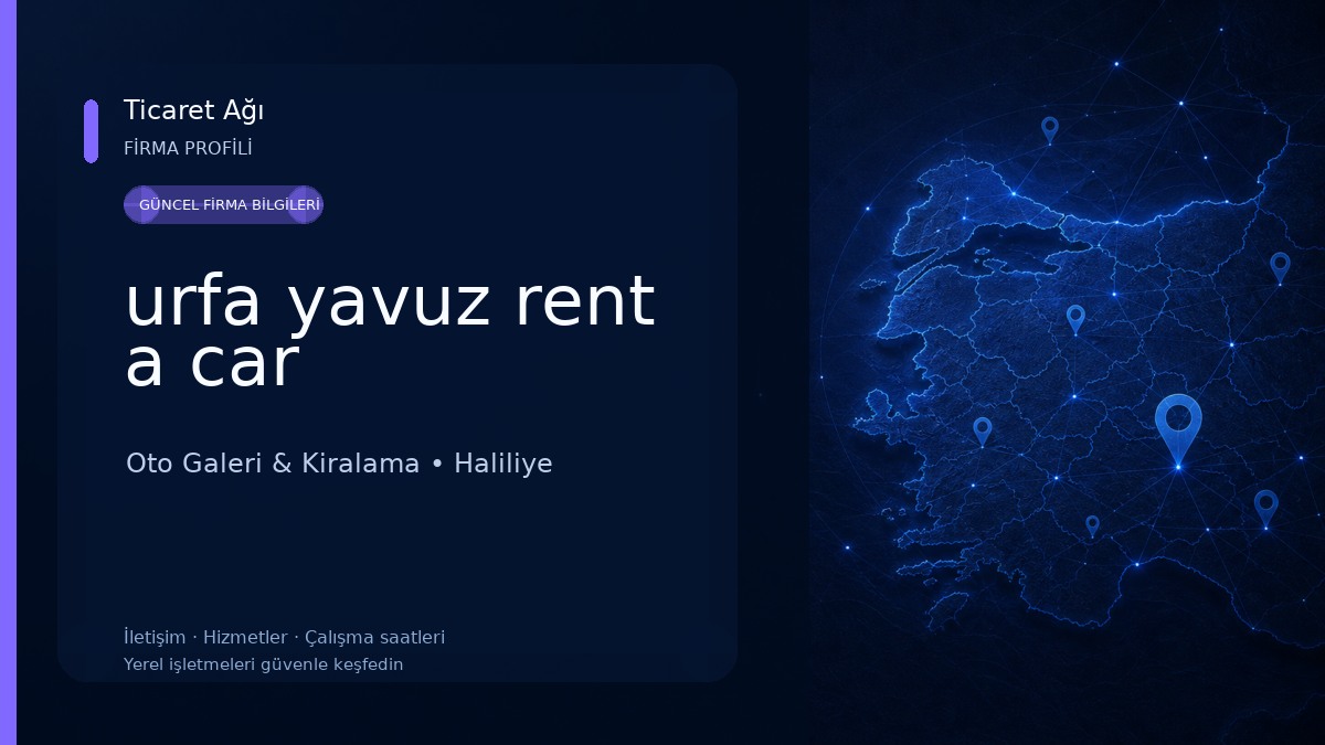 urfa yavuz rent a car Oto Galeri & Kiralama